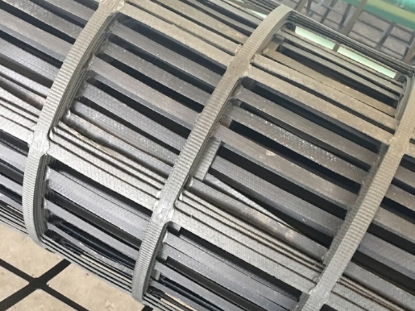 Steel plastic geogrid